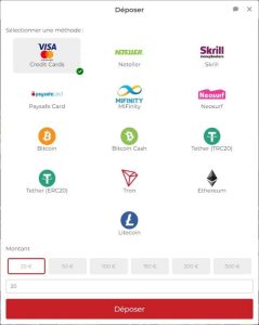 Dépot sur Lucky31