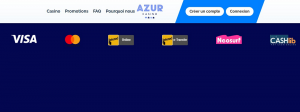 Méthode de paiement casino azur