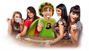 bob entouré de filles au blackjack