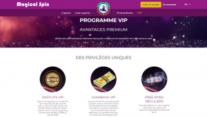Magical Spin programme vip