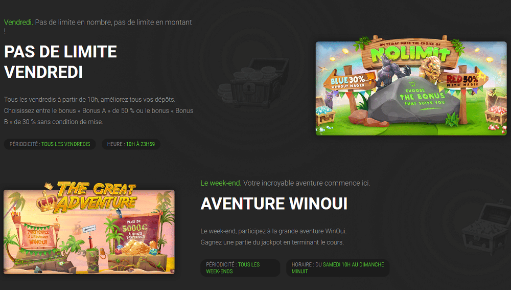 promos WinOui Casino