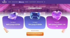 bonus de bienvenue en trois parties slots palace