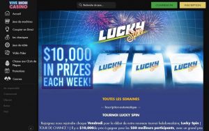 bonus hebdomadaire vive mon casino